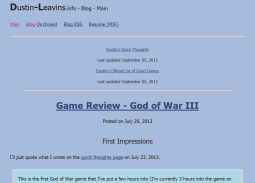 Blog index of old Dustin-Leavins.info