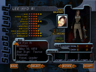 Screenshot of THPS2 Korean - Lee Hyo Ri's Style A