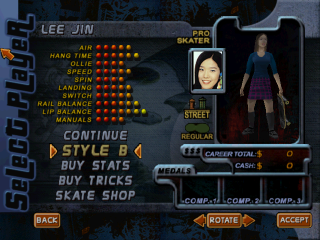 Screenshot of THPS2 Korean - Lee Jin's Style B