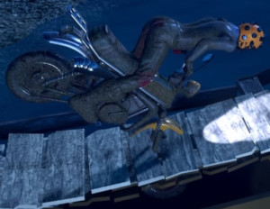 My rider in Trials Rising is stuck in the ground.