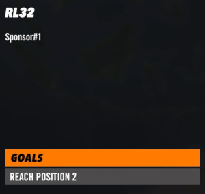 Screenshot of a challenge in Trials Rising that uses placeholder text.
